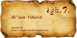 Ősze Tibold névjegykártya